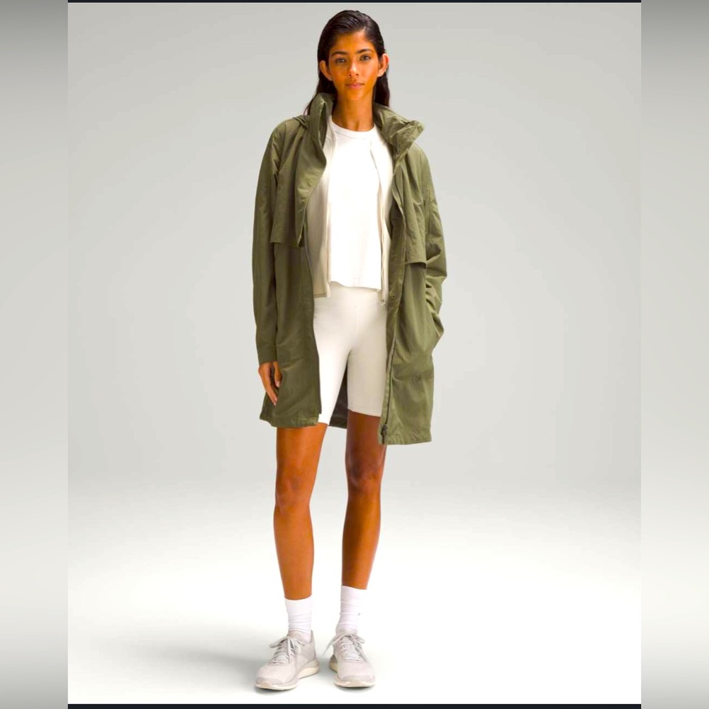 Lululemon “Always Effortless Long Jacket” olive green NWT! Size 6